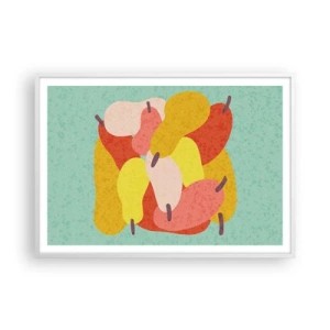 Poster in een witte lijst - Probeer de zomerzon - 100x70 cm