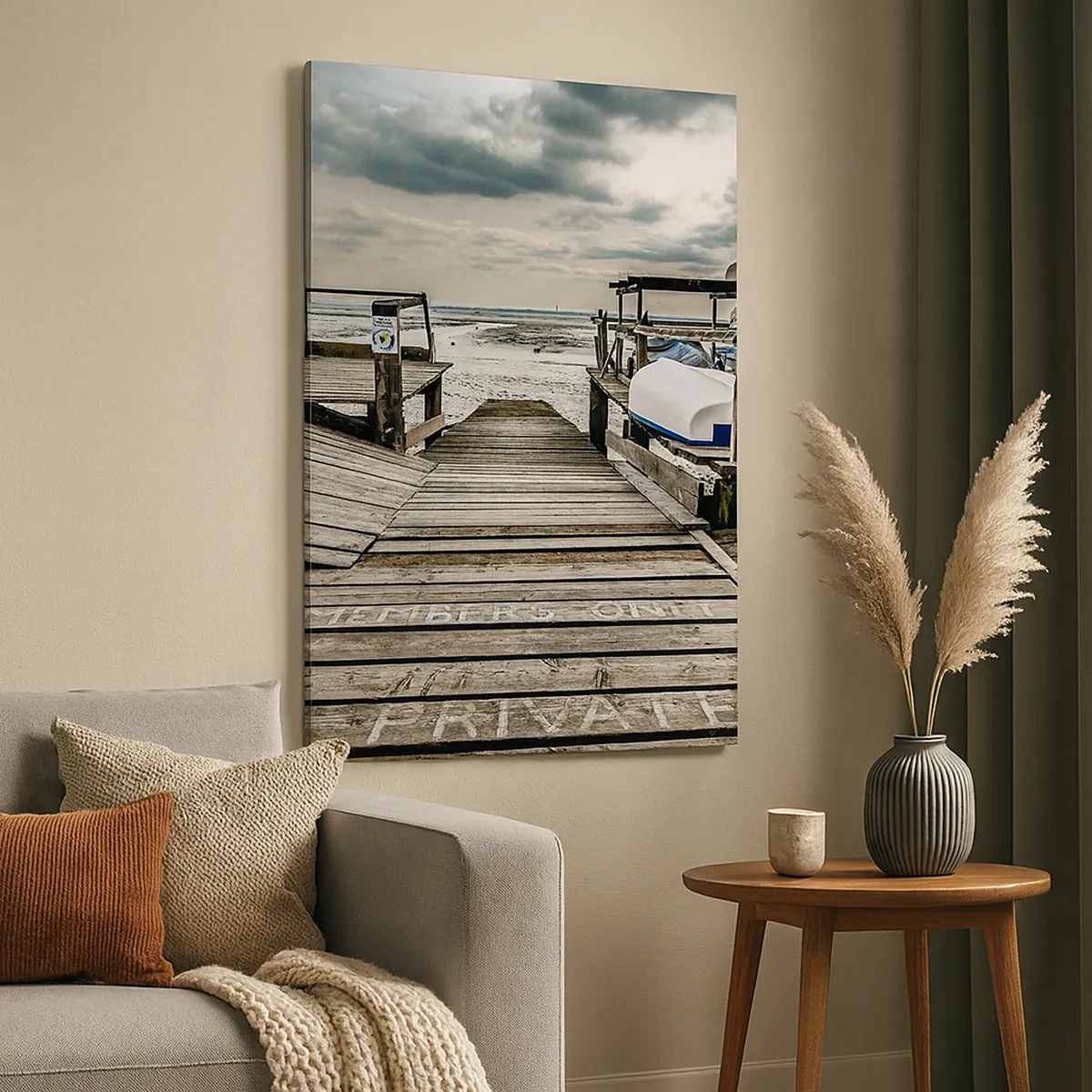 Schilderen op canvas - Middernacht strand - 50x70 cm