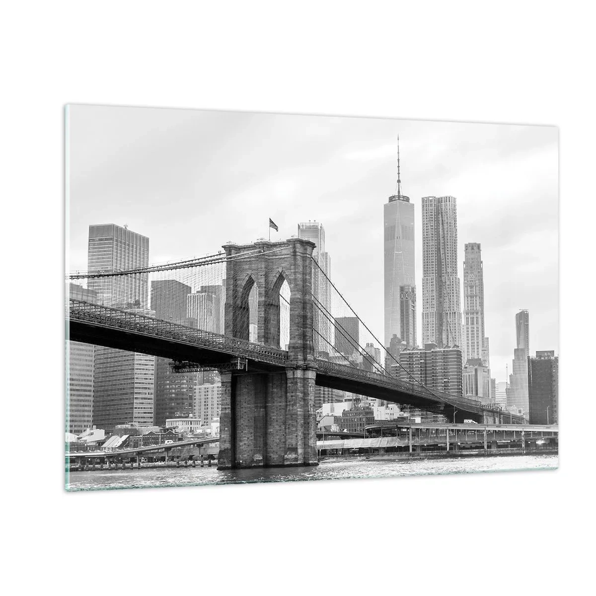 Schilderen op glas - New Yorkse sfeer - 120x80 cm