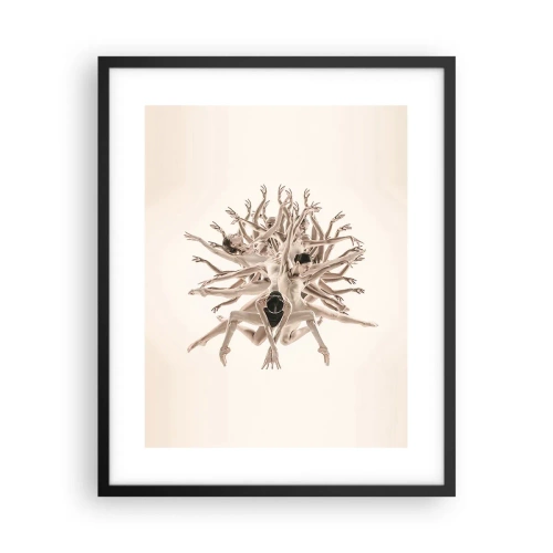 Poster in een zwarte lijst - Bloeiend in dans - 40x50 cm