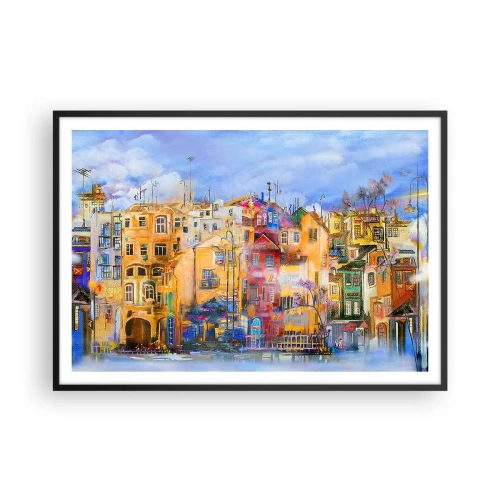 Poster in een zwarte lijst - Wij zijn samen - 100x70 cm