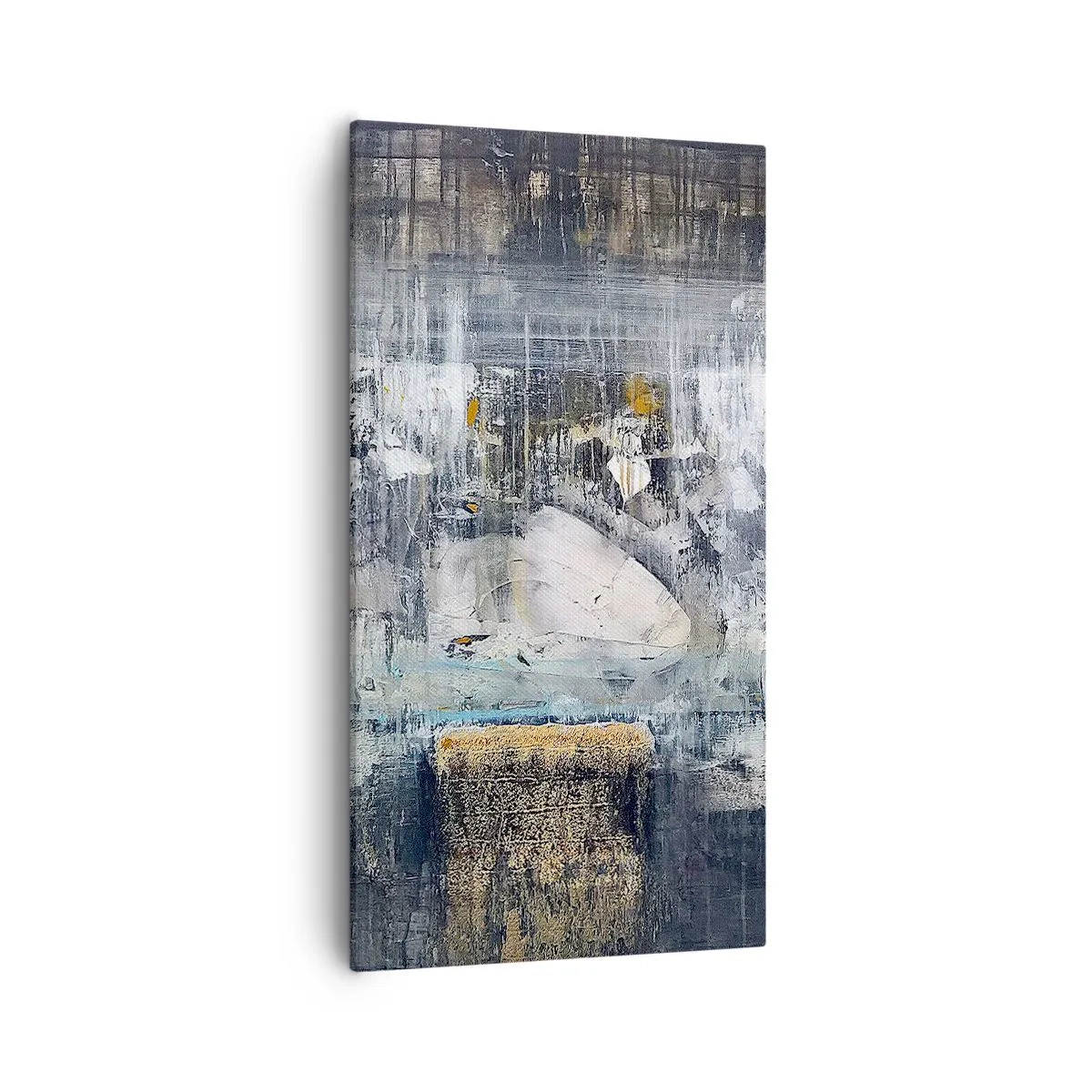 Schilderen op canvas - Als op ijs, als zo moeizaam - 55x100 cm