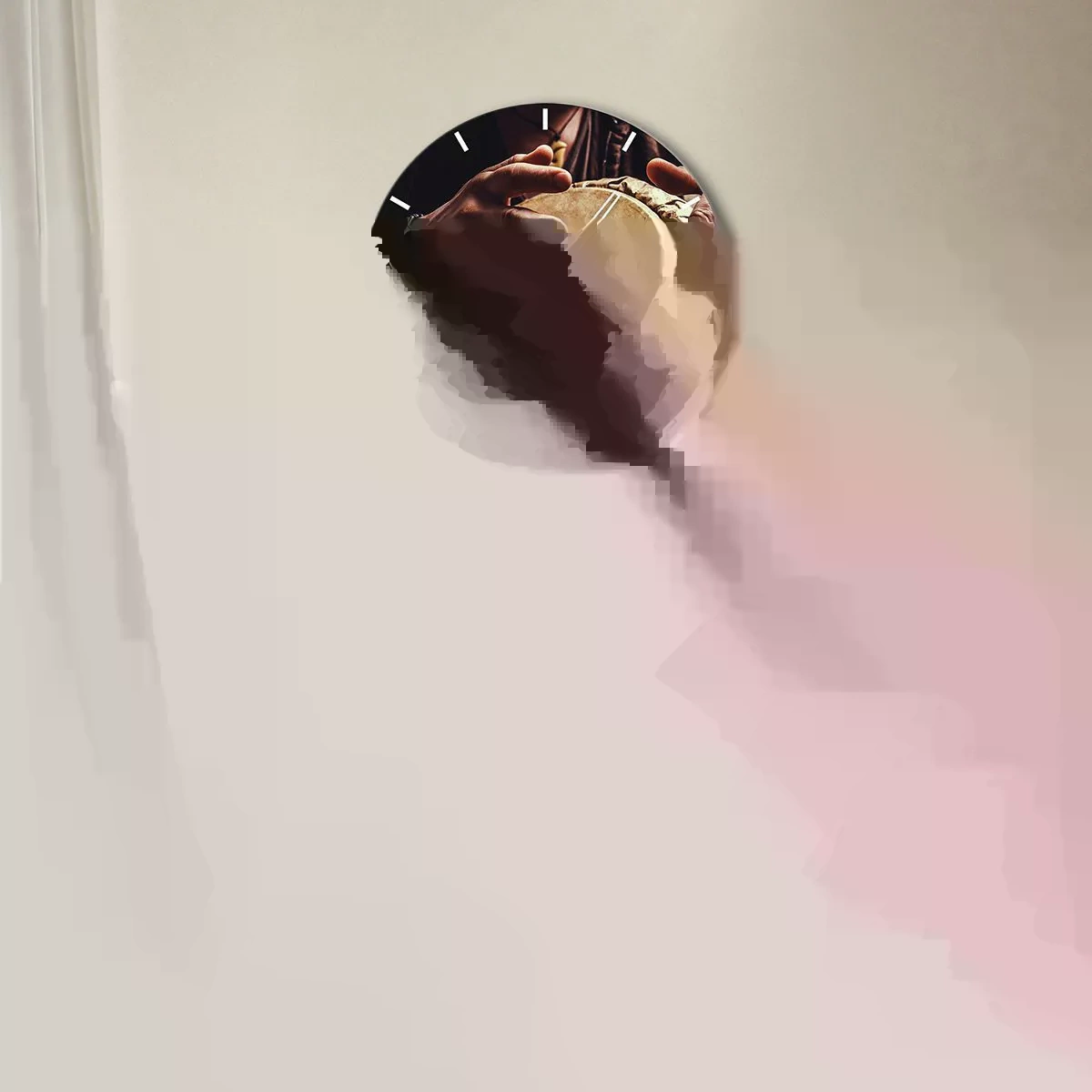 Wandklok - Klok - Op het ritme van het hart - 40x40 cm