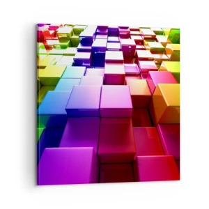 Schilderen op canvas - Op-art samen in een team - 60x60 cm