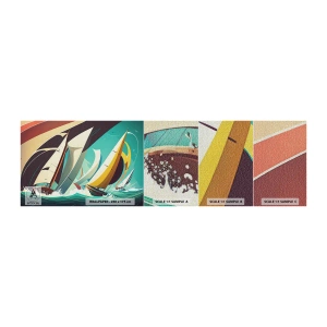 Fotobehang Monster Premium Canvas - Met elementen als een broer - Zeilboten, Regatta, Zee - 100x30 cm