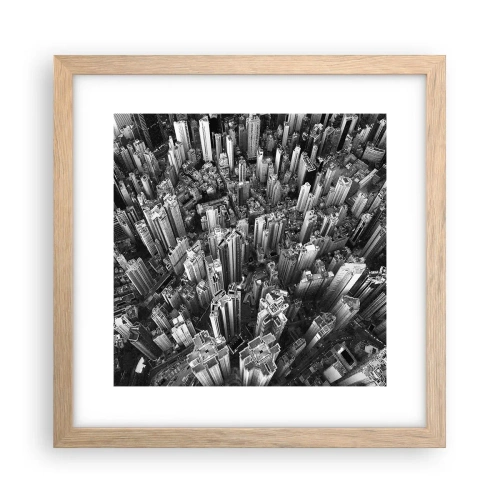 Een poster in een licht eiken lijst - Nog steeds hoger en hoger - 30x30 cm