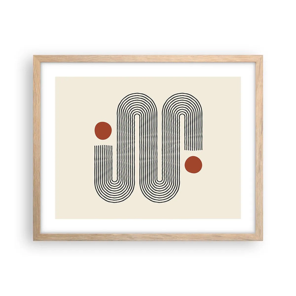 Een poster in een licht eiken lijst - Van het begin tot het eind - 50x40 cm