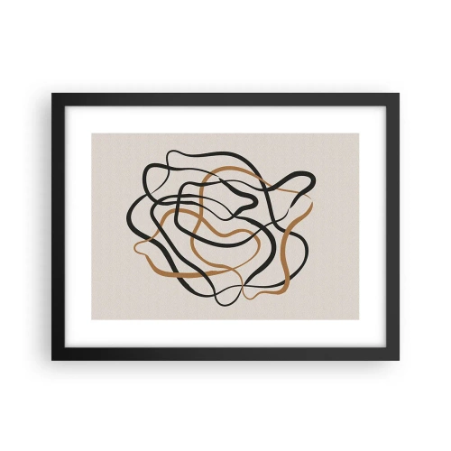 Poster in een zwarte lijst - Alles ging mis - 40x30 cm