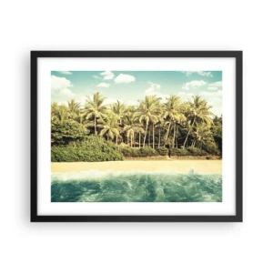 Poster in een zwarte lijst - Hoe zit het hier? - 50x40 cm