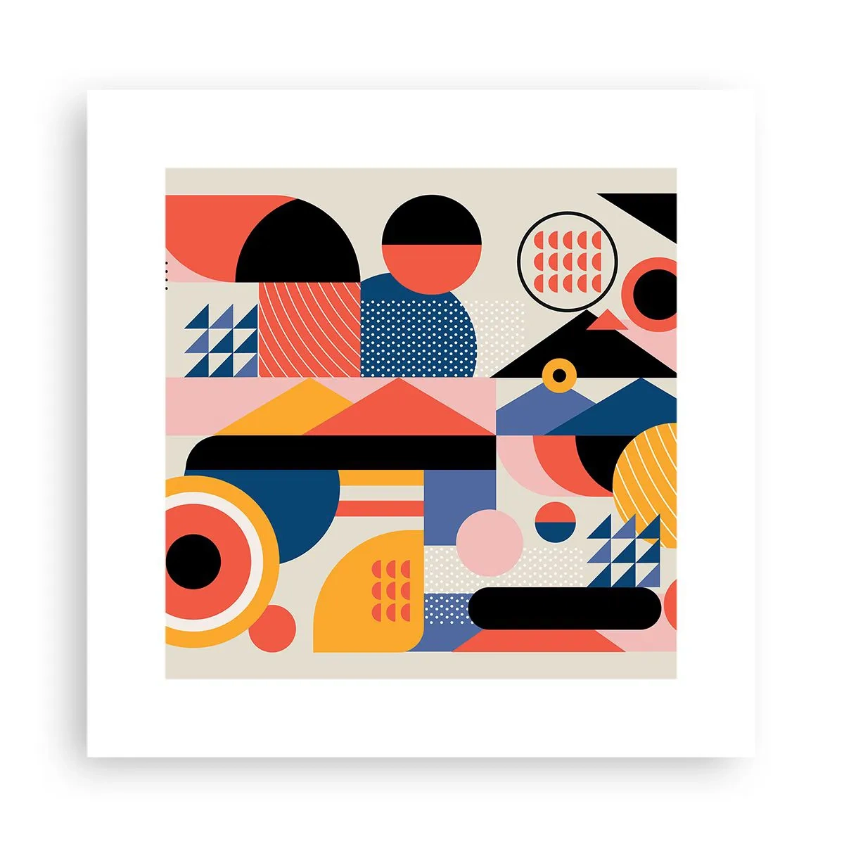 Poster - Compositie: speel rond - 30x30 cm