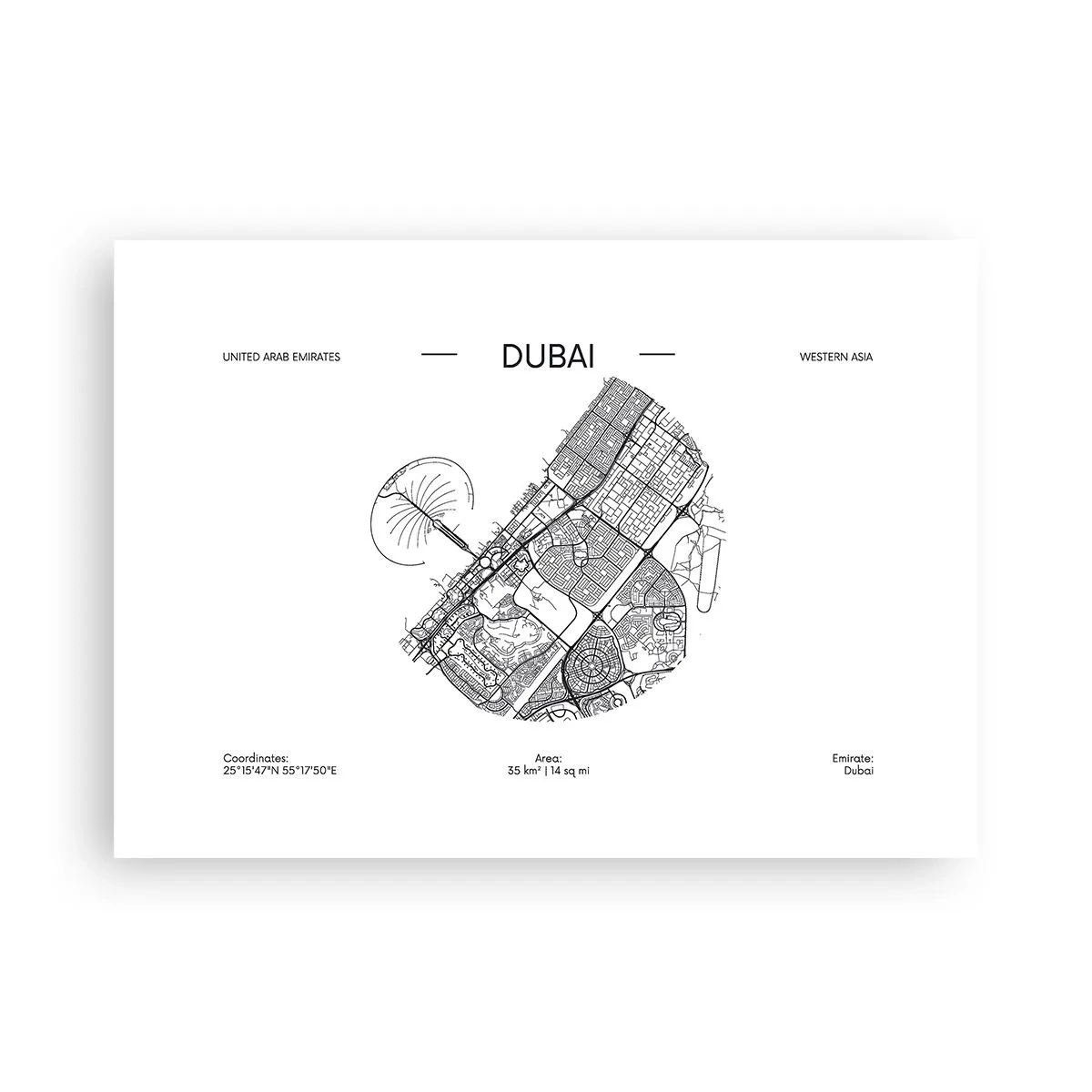 Poster - Anatomie van Dubai - 70x50 cm