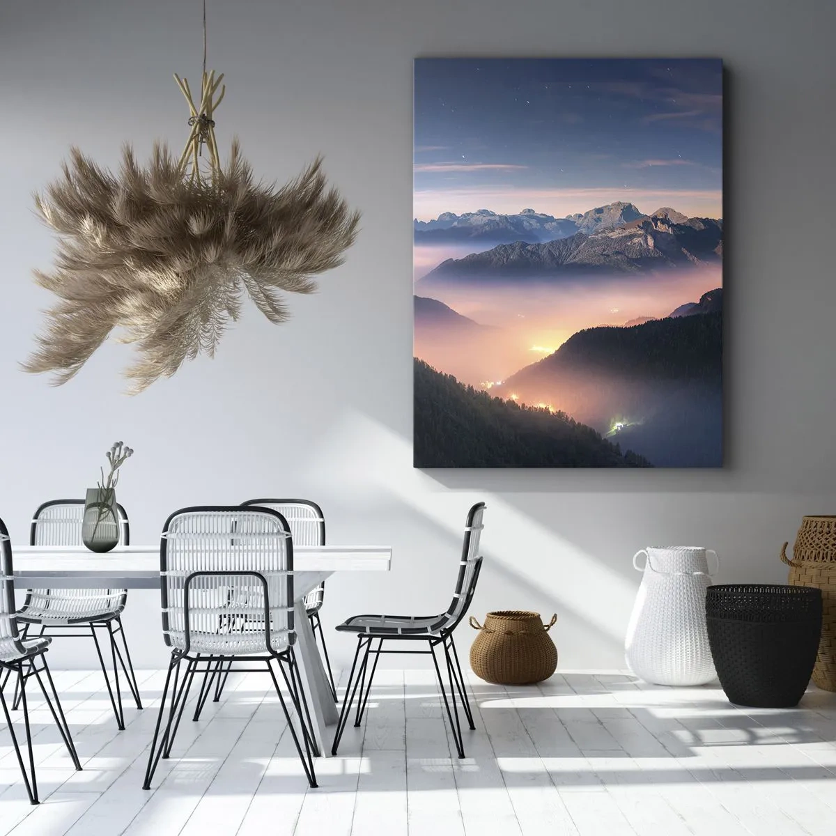 Schilderen op canvas - Licht in de dalen - 50x70 cm