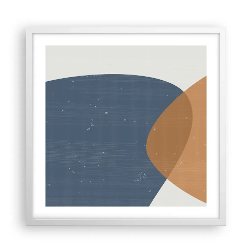 Poster in een witte lijst - Ovalen en invloeden - 50x50 cm