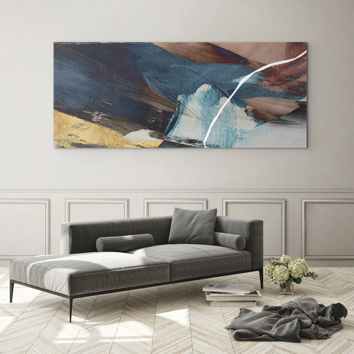 Schilderen op glas - Met panache en energie - 100x40 cm