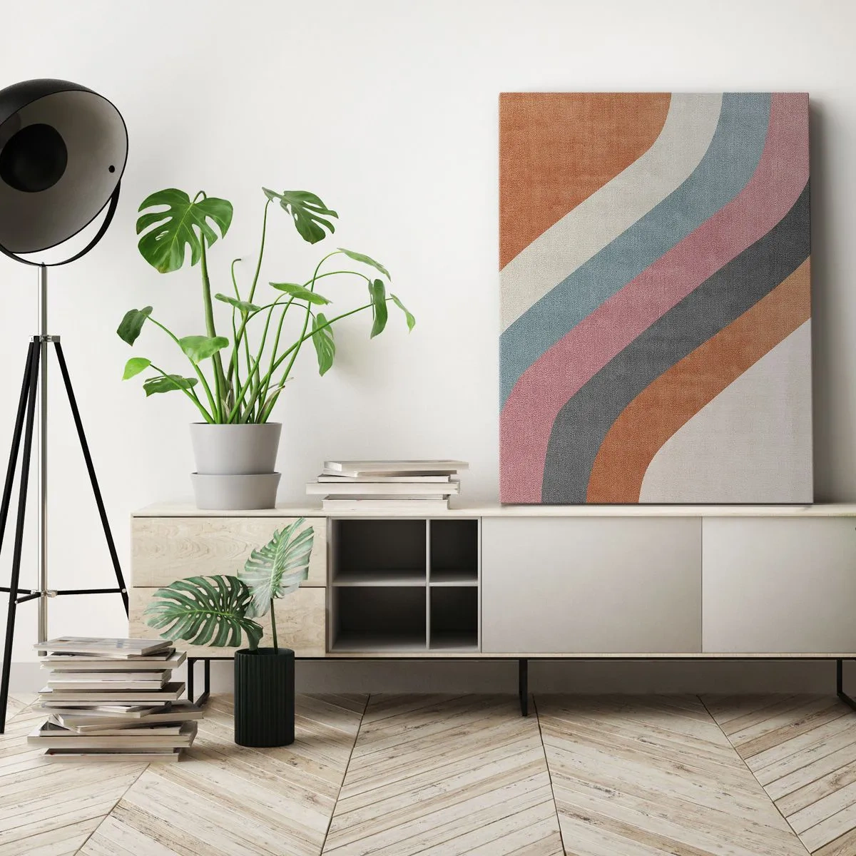 Schilderen op canvas - Diagonale compositie – beweging - 65x120 cm