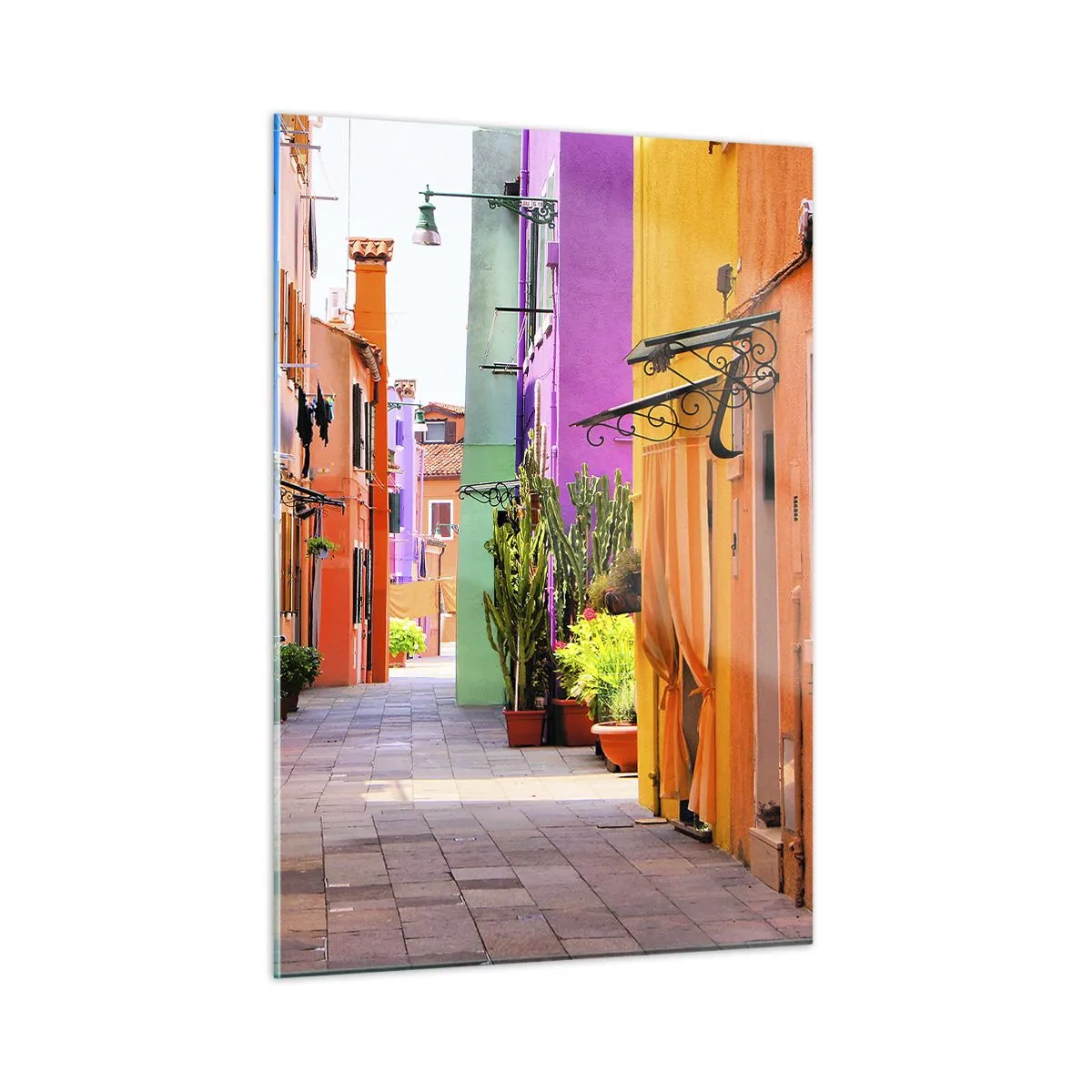 Schilderen op glas - Regenboogsteeg - 50x70 cm