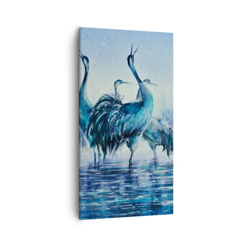 Schilderen op canvas - Ochtendvergadering - 55x100 cm