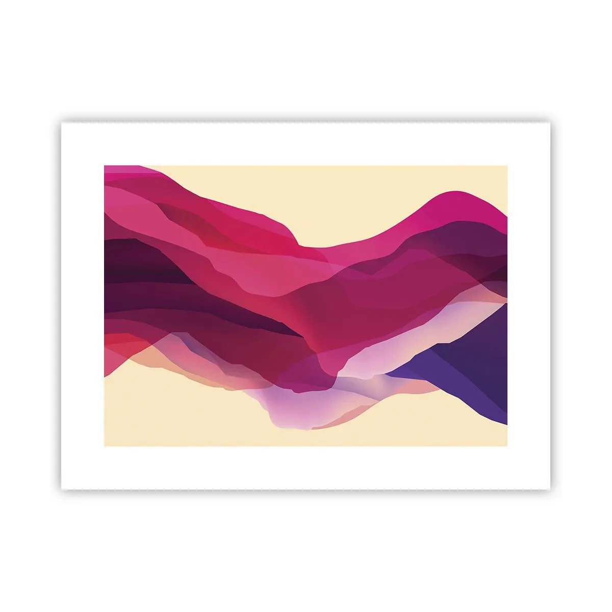 Poster - Paarse golven - 40x30 cm