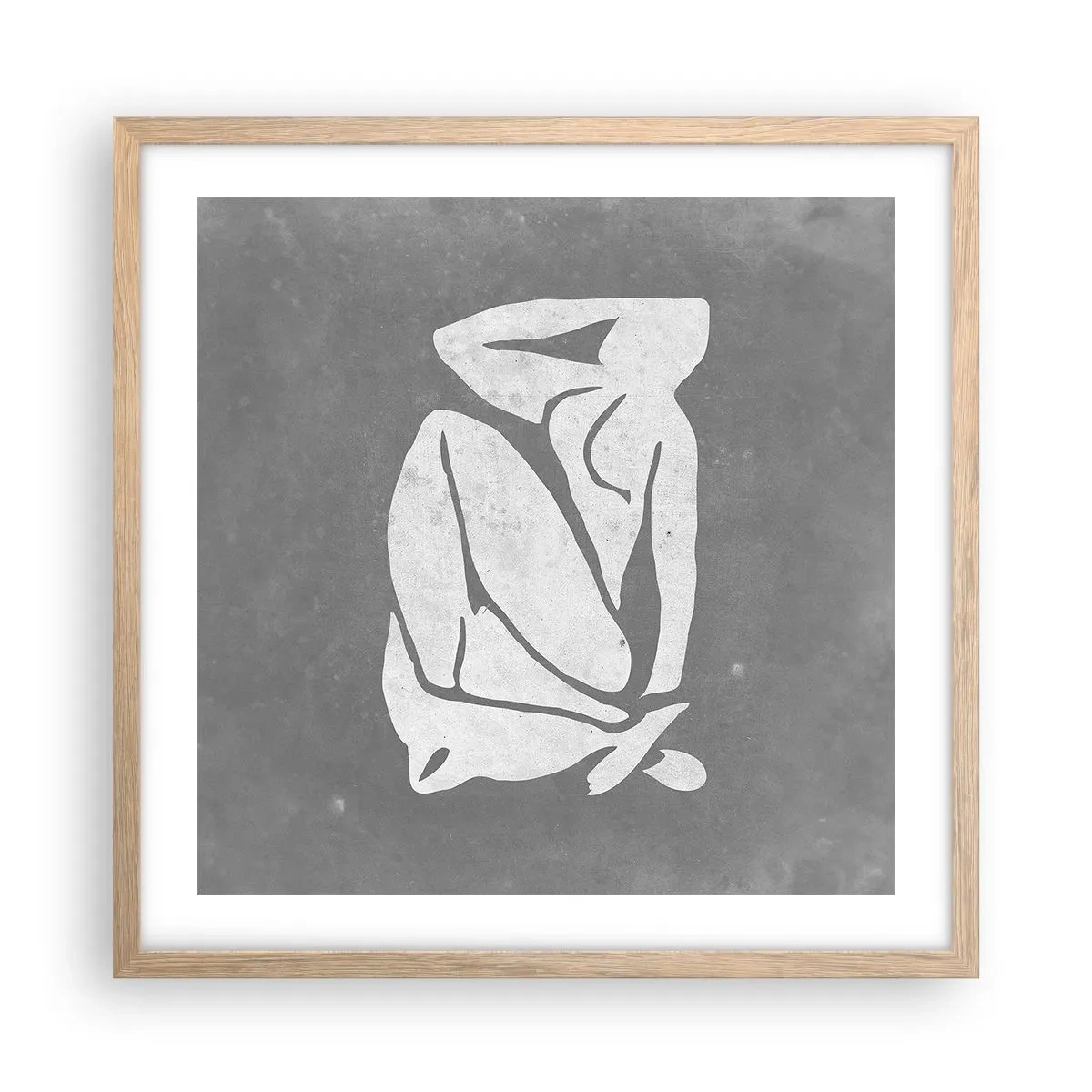 Een poster in een licht eiken lijst - In reflectie - 50x50 cm