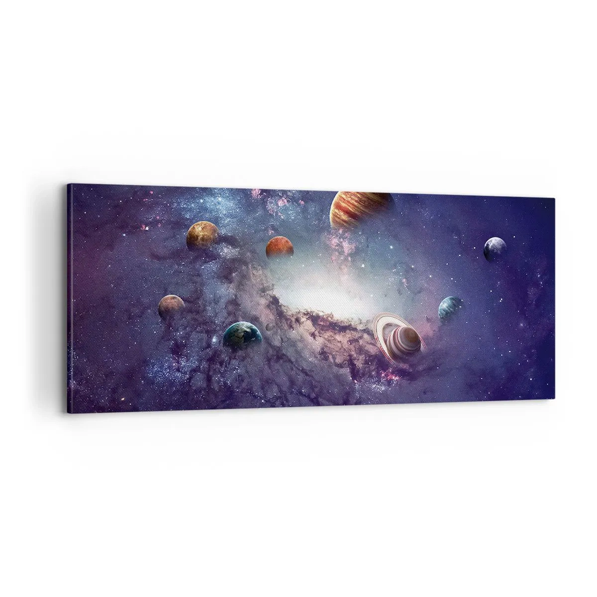 Schilderen op canvas - Zonne-dans systeem - 100x40 cm