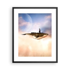 Poster in een zwarte lijst - Een echte reis - 40x50 cm