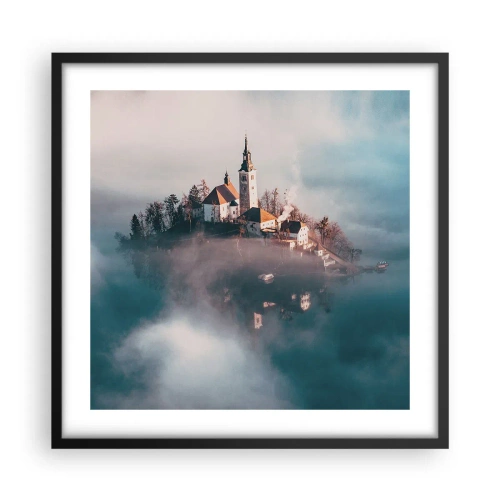 Poster in een zwarte lijst - droom eiland - 50x50 cm