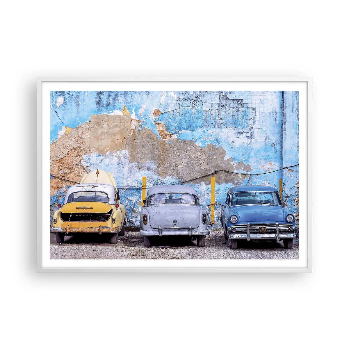 Poster in een witte lijst - Veteranenbijeenkomst - 100x70 cm