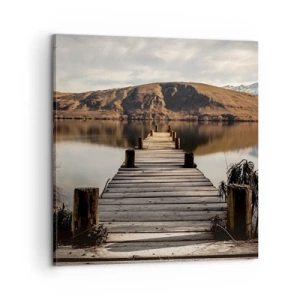 Schilderen op canvas - Landschap in stilte - 60x60 cm