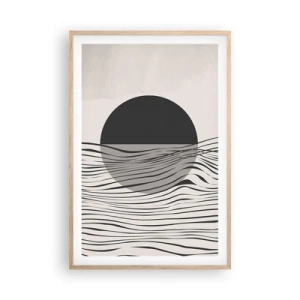 Een poster in een licht eiken lijst - Halve compositie - 61x91 cm