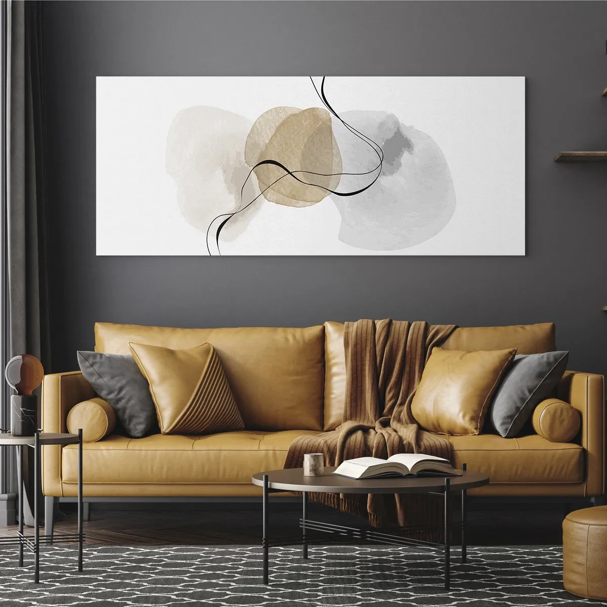 Schilderen op glas - Lucht kralen - 120x50 cm