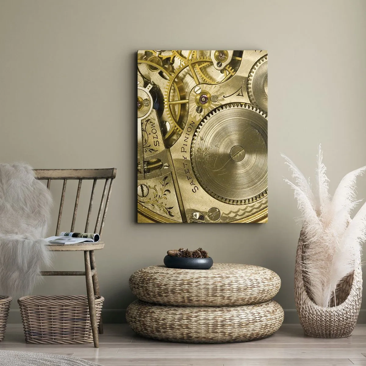 Schilderen op canvas - Ga met de tijd mee - 65x120 cm