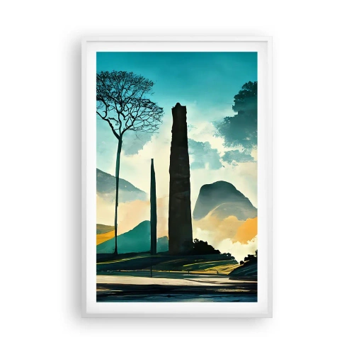 Poster in een witte lijst - Nog hoger en hoger - 61x91 cm