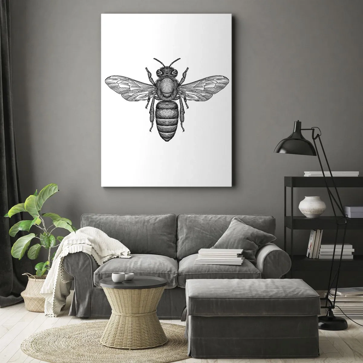 Schilderen op canvas - Insectenportret - 50x70 cm