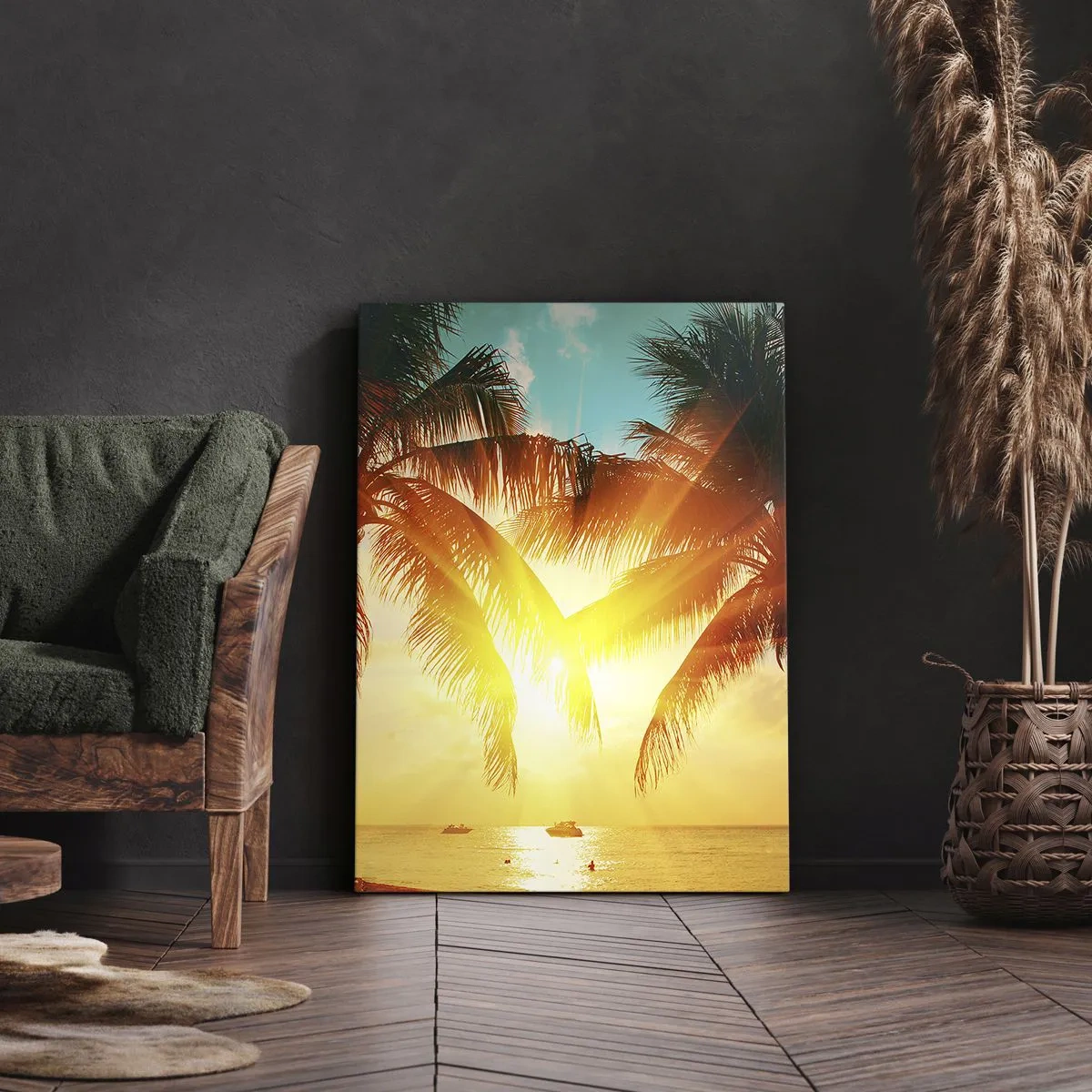 Schilderen op canvas - Exotisch koppel - 55x100 cm