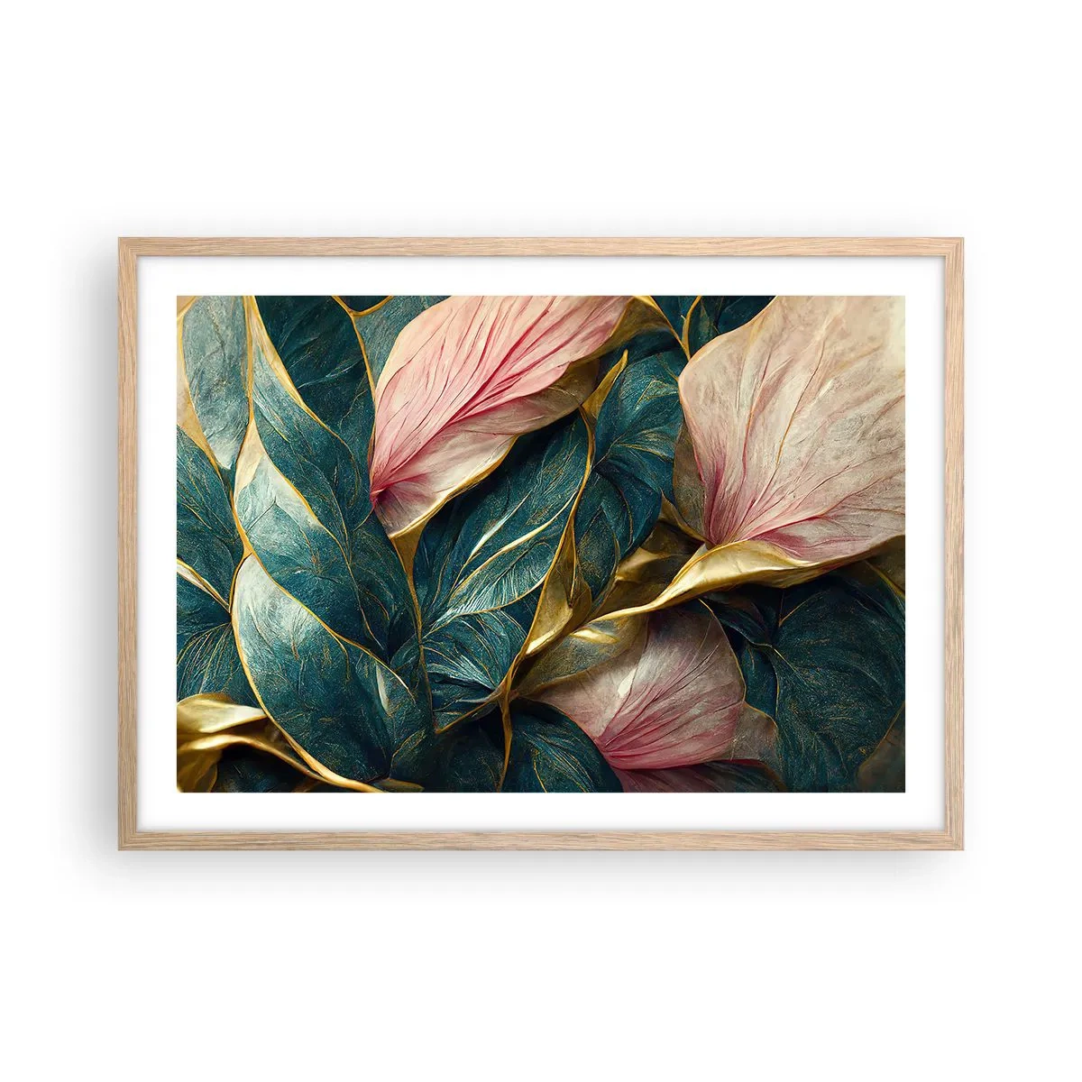 Een poster in een licht eiken lijst - Natuurlijke elegantie en stijl - 70x50 cm