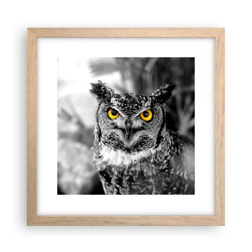 Een poster in een licht eiken lijst - Niets zal zich verbergen - 30x30 cm