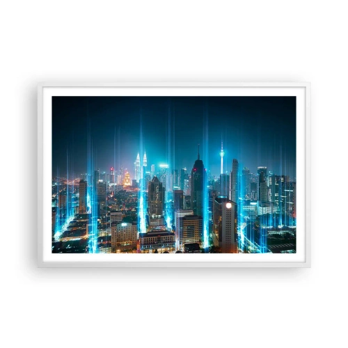 Poster in een witte lijst - Op z'n Berlijns naar de hemel - 91x61 cm