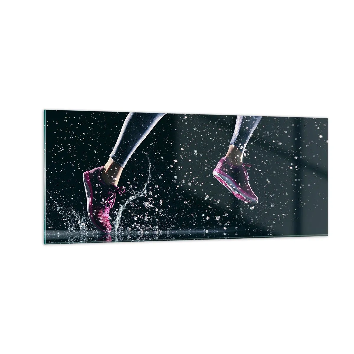Schilderen op glas - Hoeveel kracht in de benen - 100x40 cm