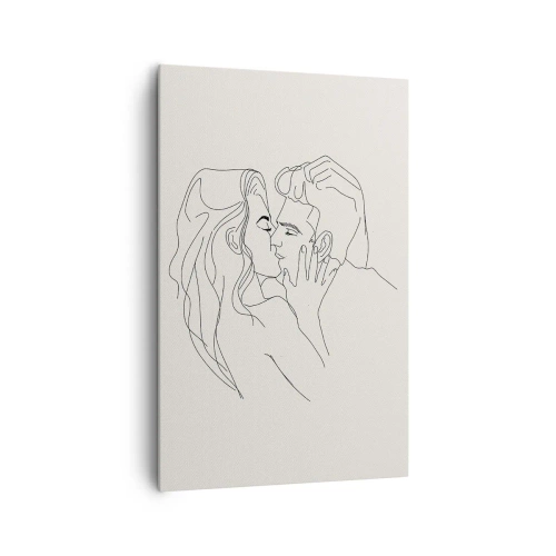 Schilderen op canvas - Verstrikt in gevoel - 80x120 cm