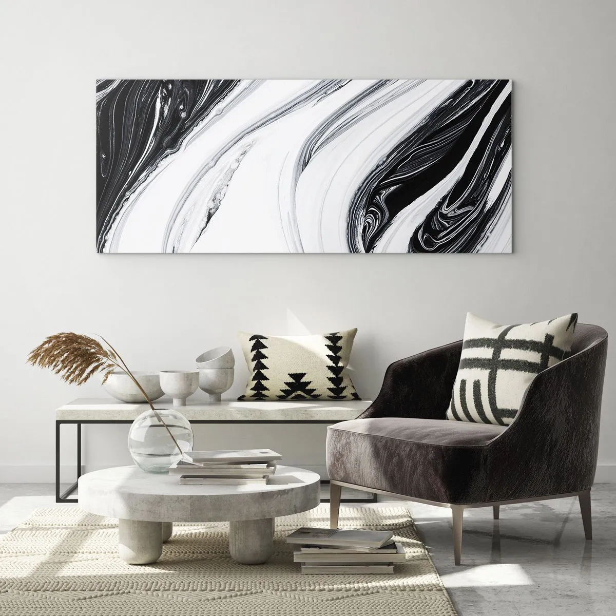 Schilderen op glas - Een combinatie van tegenstellingen - 90x30 cm
