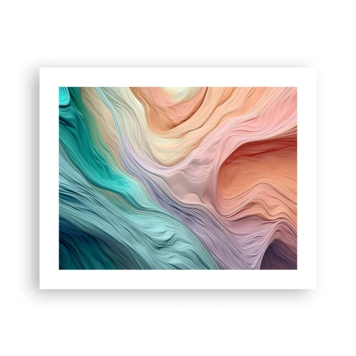 Poster - Regenboog golf - 50x40 cm