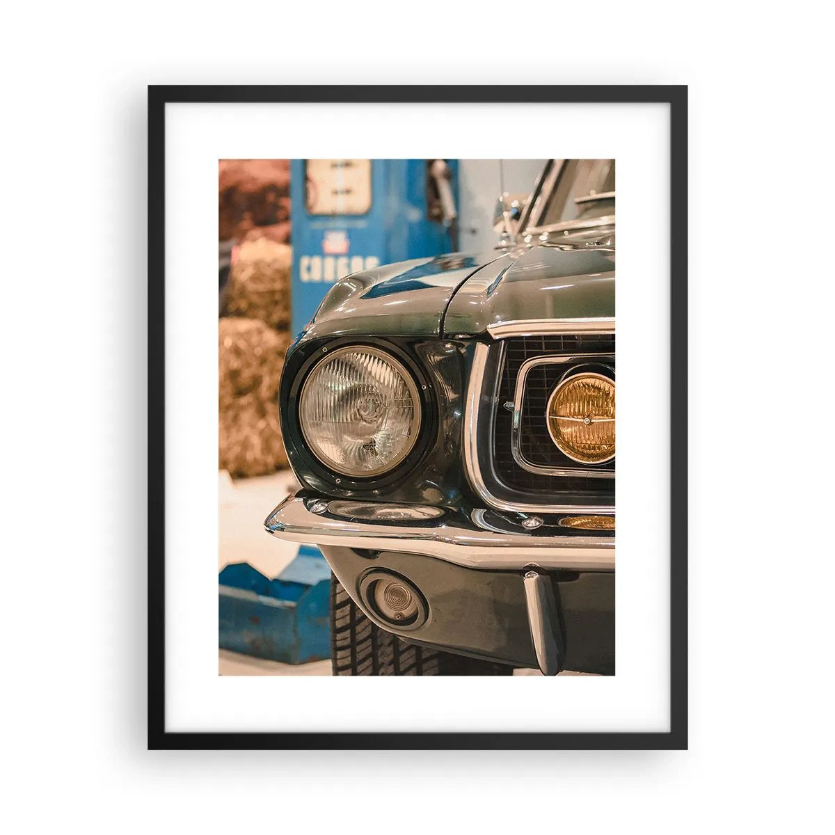 Poster in een zwarte lijst - Ontmoeting met een legende - 40x50 cm