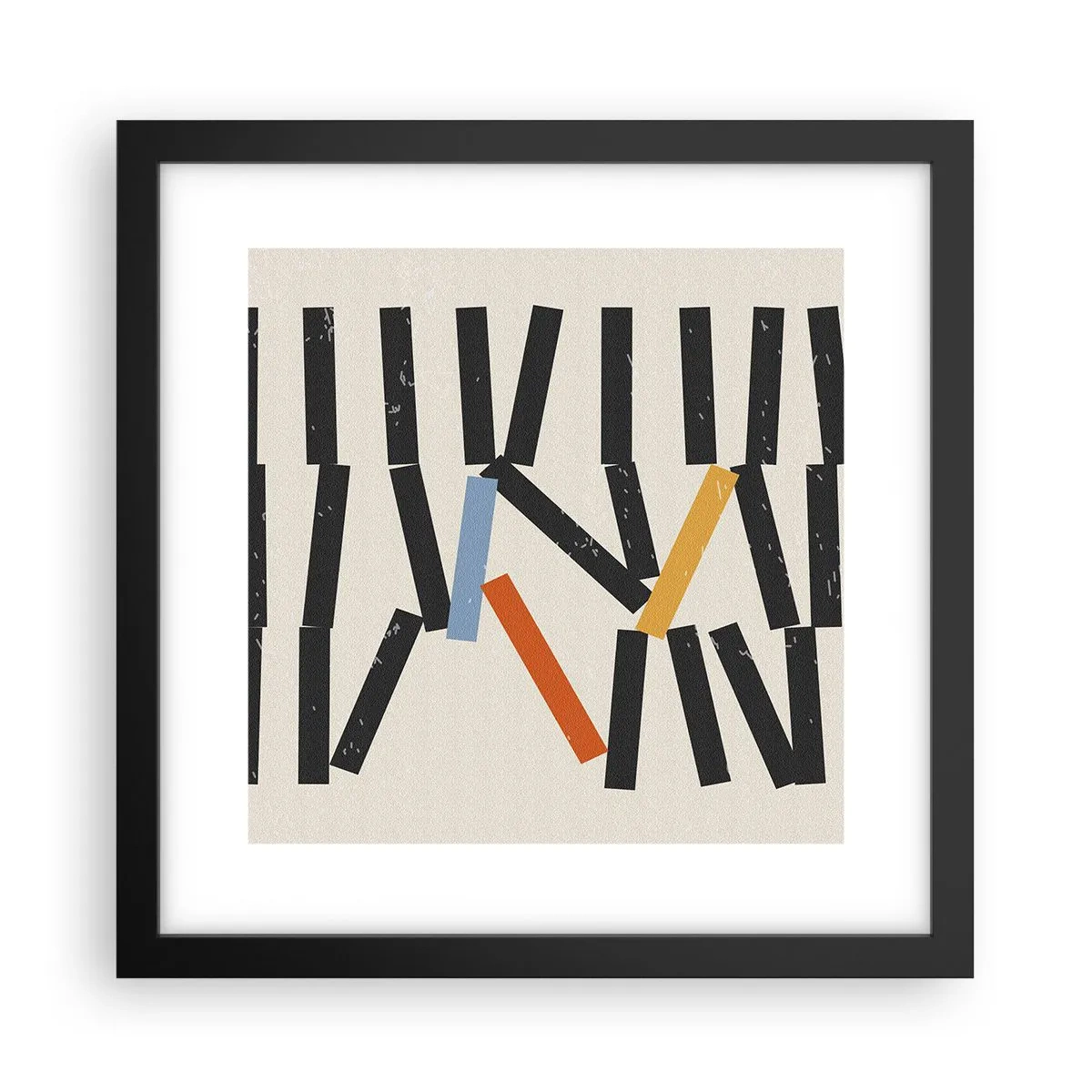 Poster in een zwarte lijst - Domino – compositie - 30x30 cm