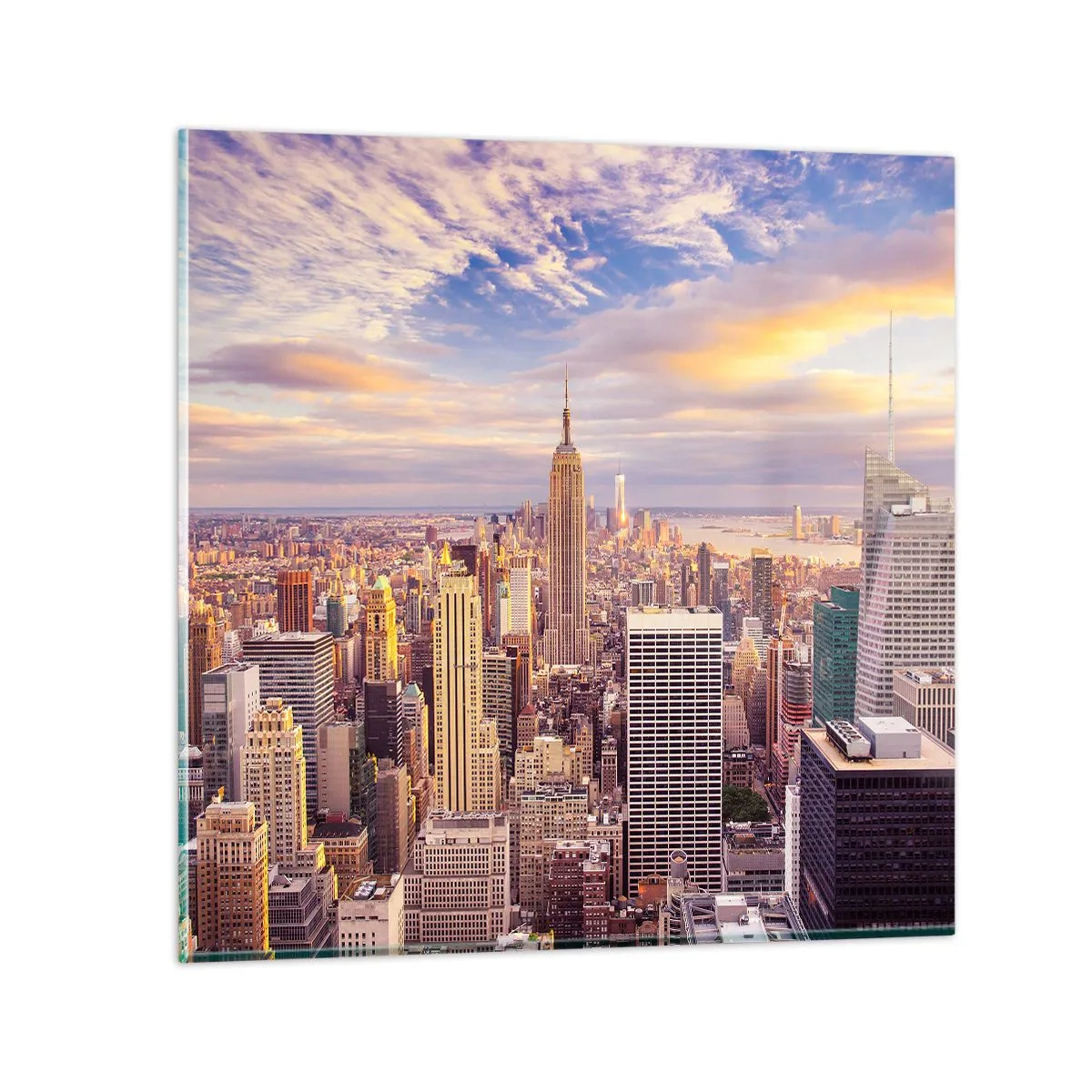 Schilderen op glas - Reik alleen naar de wolken - 60x60 cm