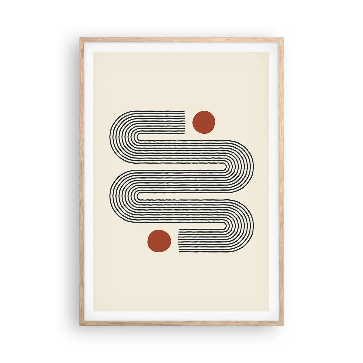 Een poster in een licht eiken lijst - Van het begin tot het eind - 70x100 cm