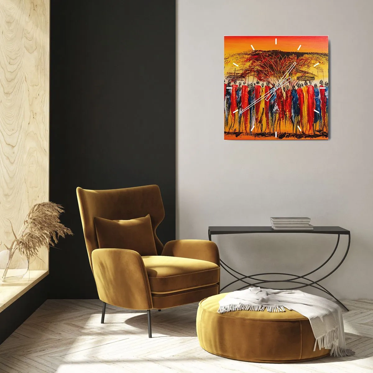 Wandklok - Klok - Daar, daar, daar gaan ze - 30x30 cm