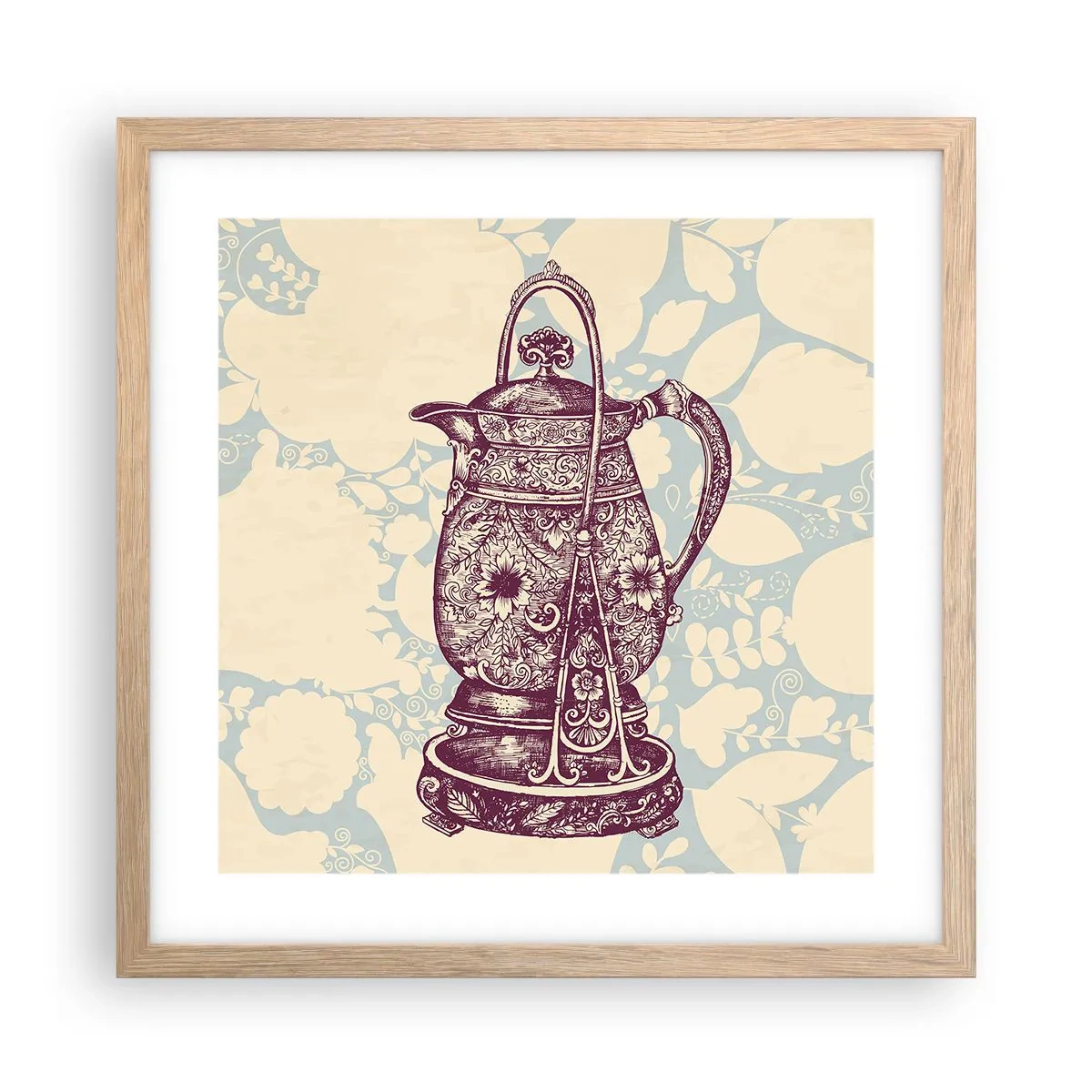 Een poster in een licht eiken lijst - De schoonheid van het dagelijks leven - 40x40 cm