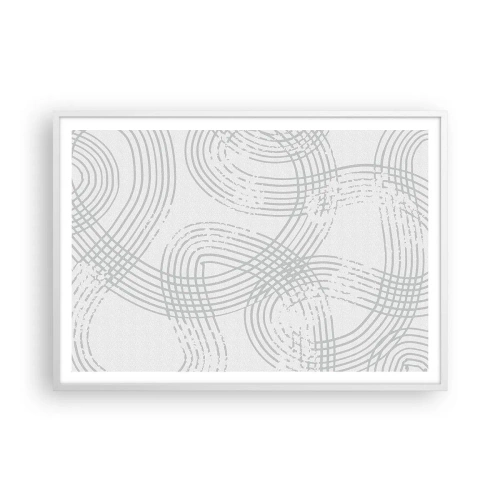 Poster in een witte lijst - Er is geen rechte weg - 100x70 cm