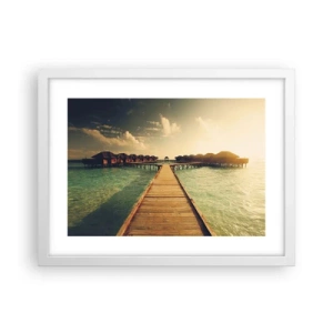 Poster in een witte lijst - Een warme uitnodiging - 40x30 cm