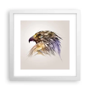 Poster in een witte lijst - Portret van een krijger - 30x30 cm